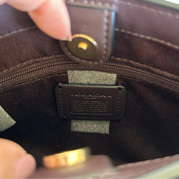 NEW Coach crossbody bag 2 straps black leather gold-tone hardware ln NWT - Picture 10 of 10